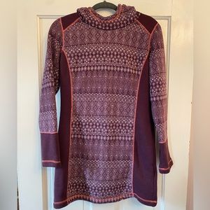 Prana Roma Fair Isle Fleece Sweater Dress/Tunic